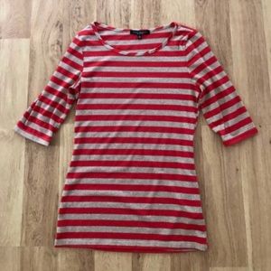 Anthropologie Striped Quarter Sleeve Top Size S